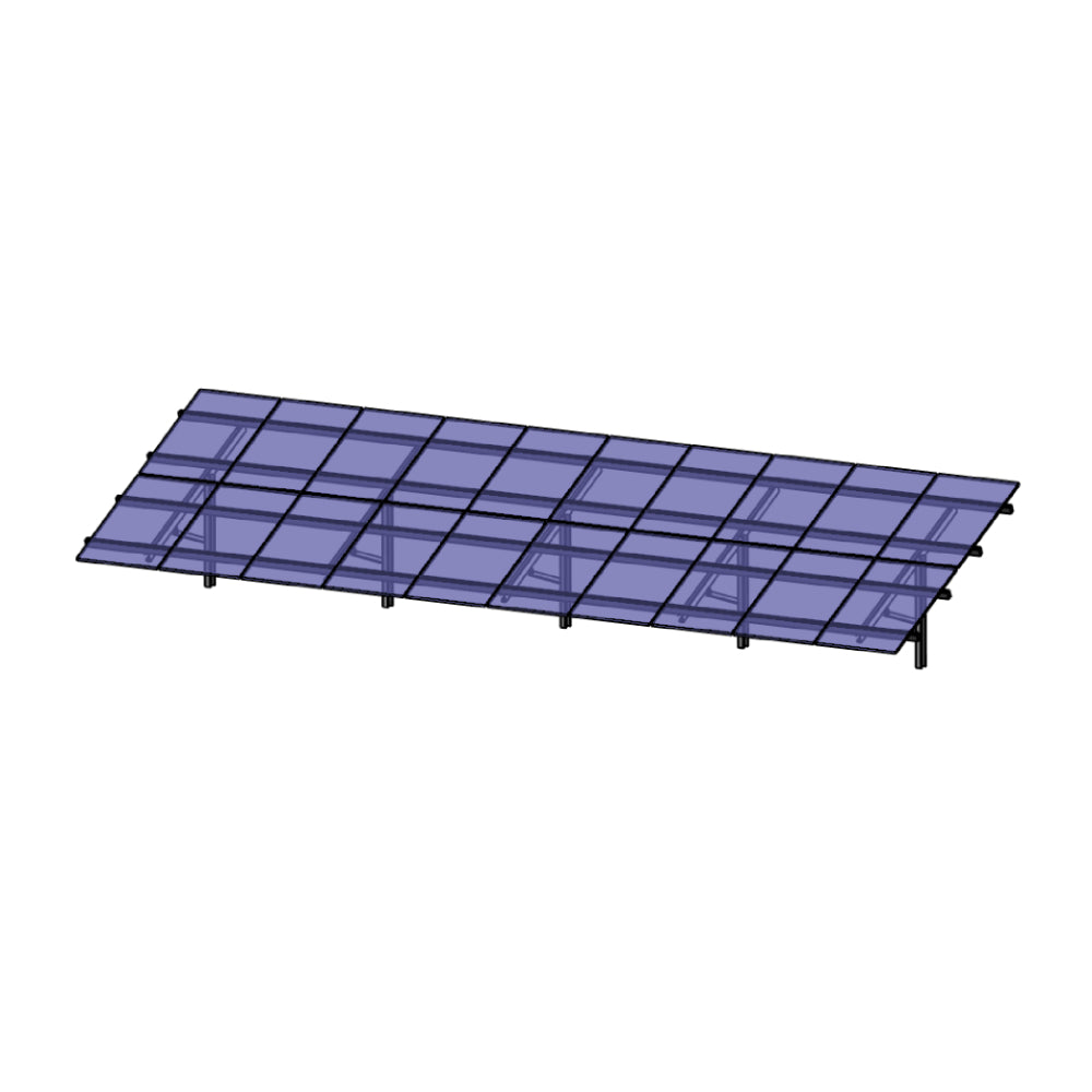 Alumero Freiflächen-Unterkonstruktion Landscape-Kit 2x10 gerammt ALPIN